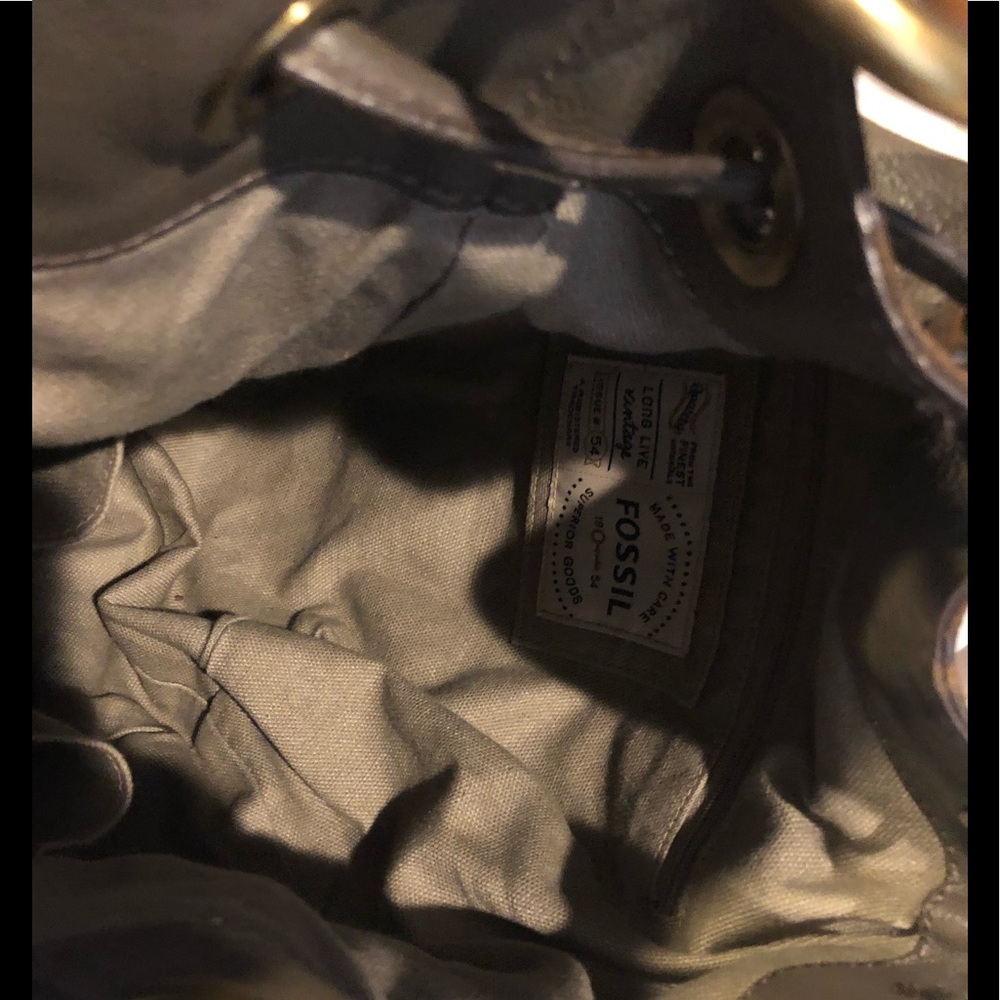FOSSIL leather Drawstring bucket bag - Picture 12 of 15